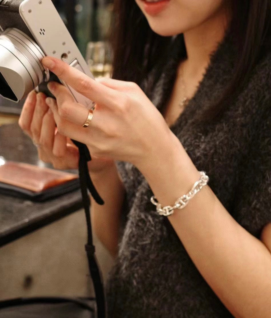 Hermès Silver-Tone Anchor-Link Bracelet - album image 5