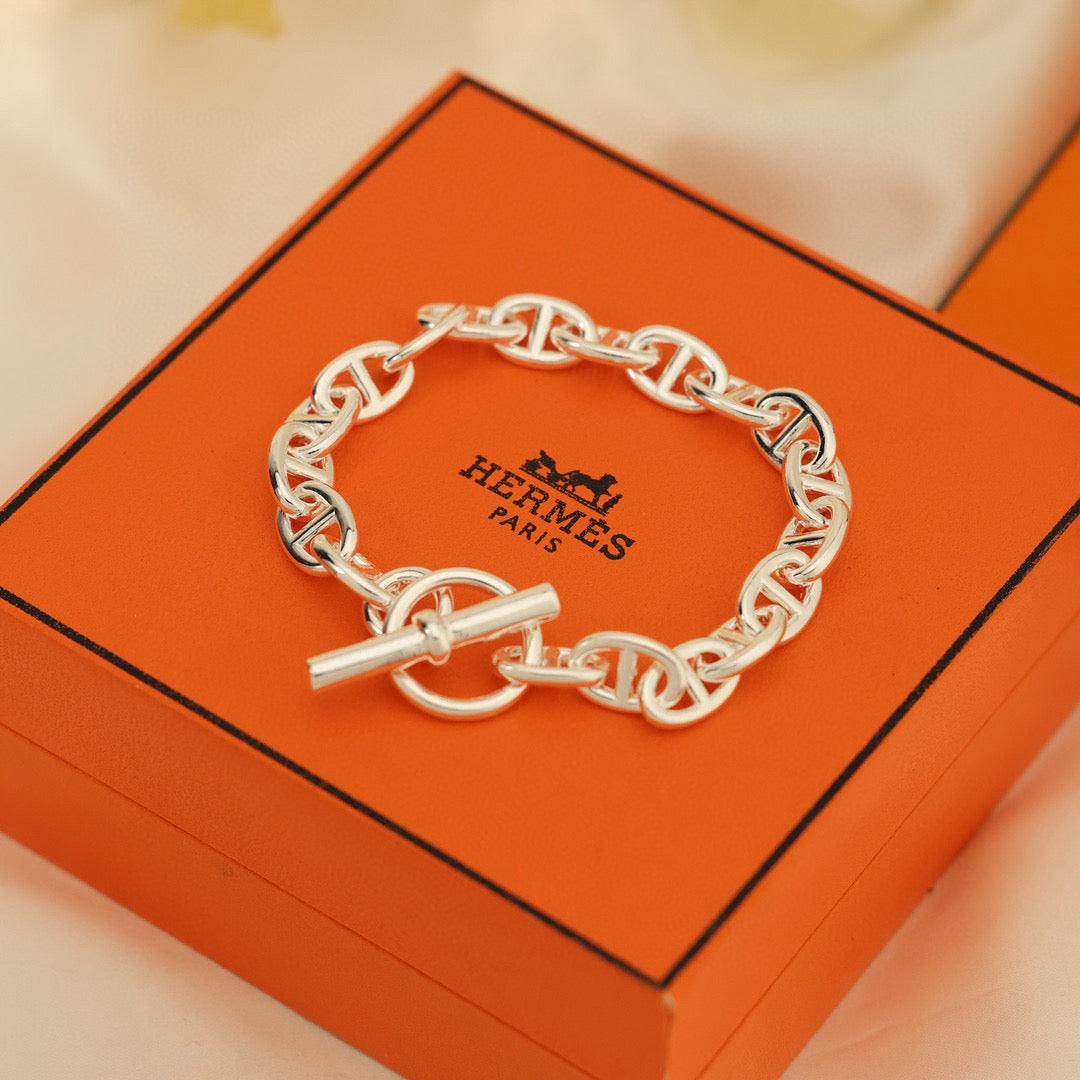 Hermès Silver-Tone Anchor-Link Bracelet - album image 8