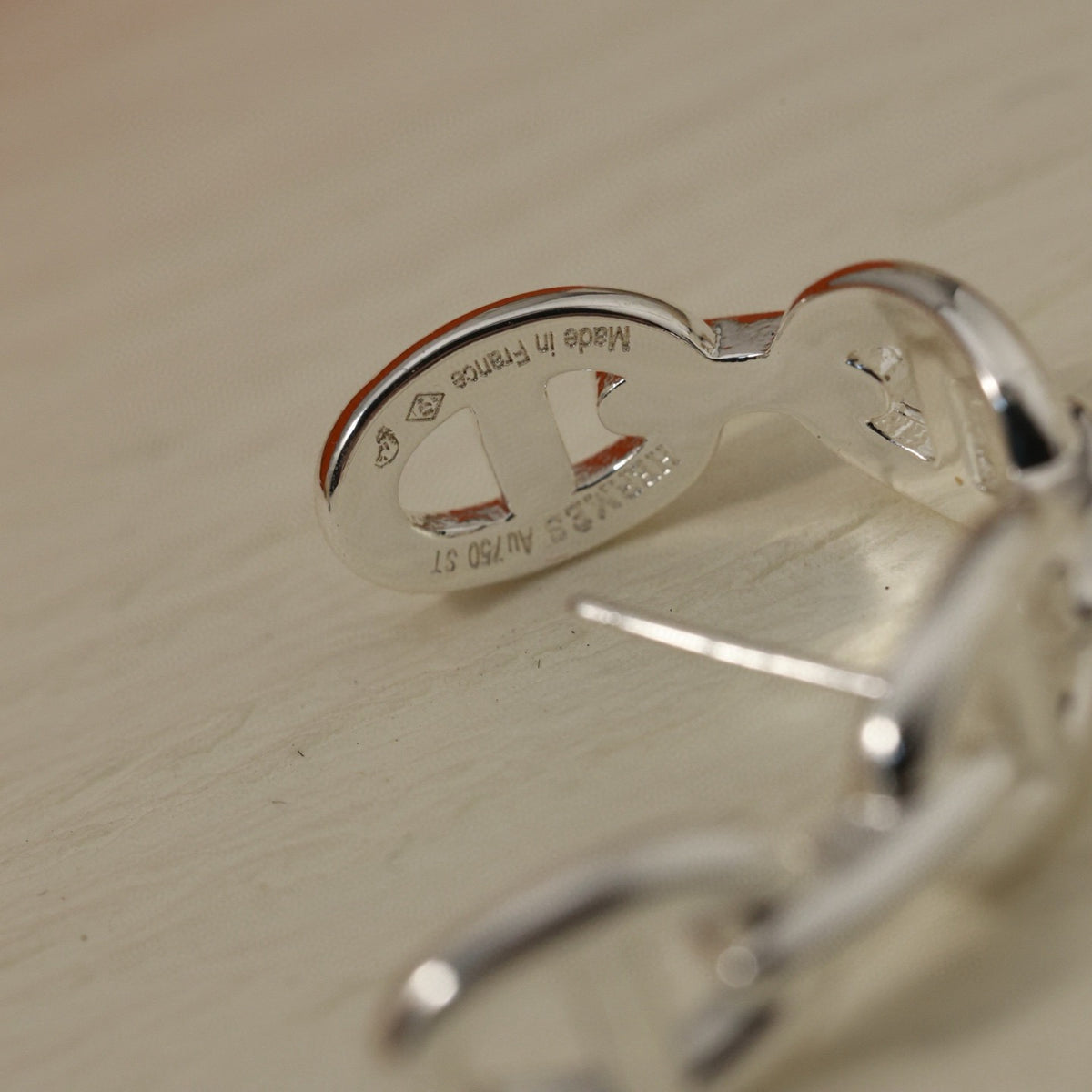 Hermès Silver-Tone Open Anchor-Link Ring - album image 9