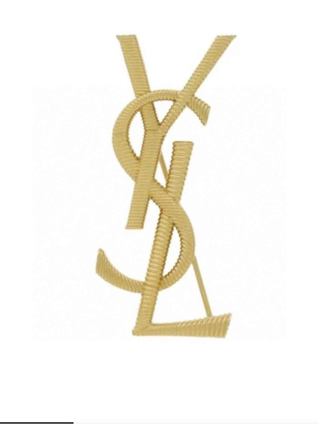 Saint Laurent Gold-Tone Open Monogram Brooch - album image 1