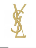 Saint Laurent Gold-Tone Open Monogram Brooch - album image 1