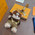 Louis Vuitton Brown Plush Character Keychain with Cap - album image 1
