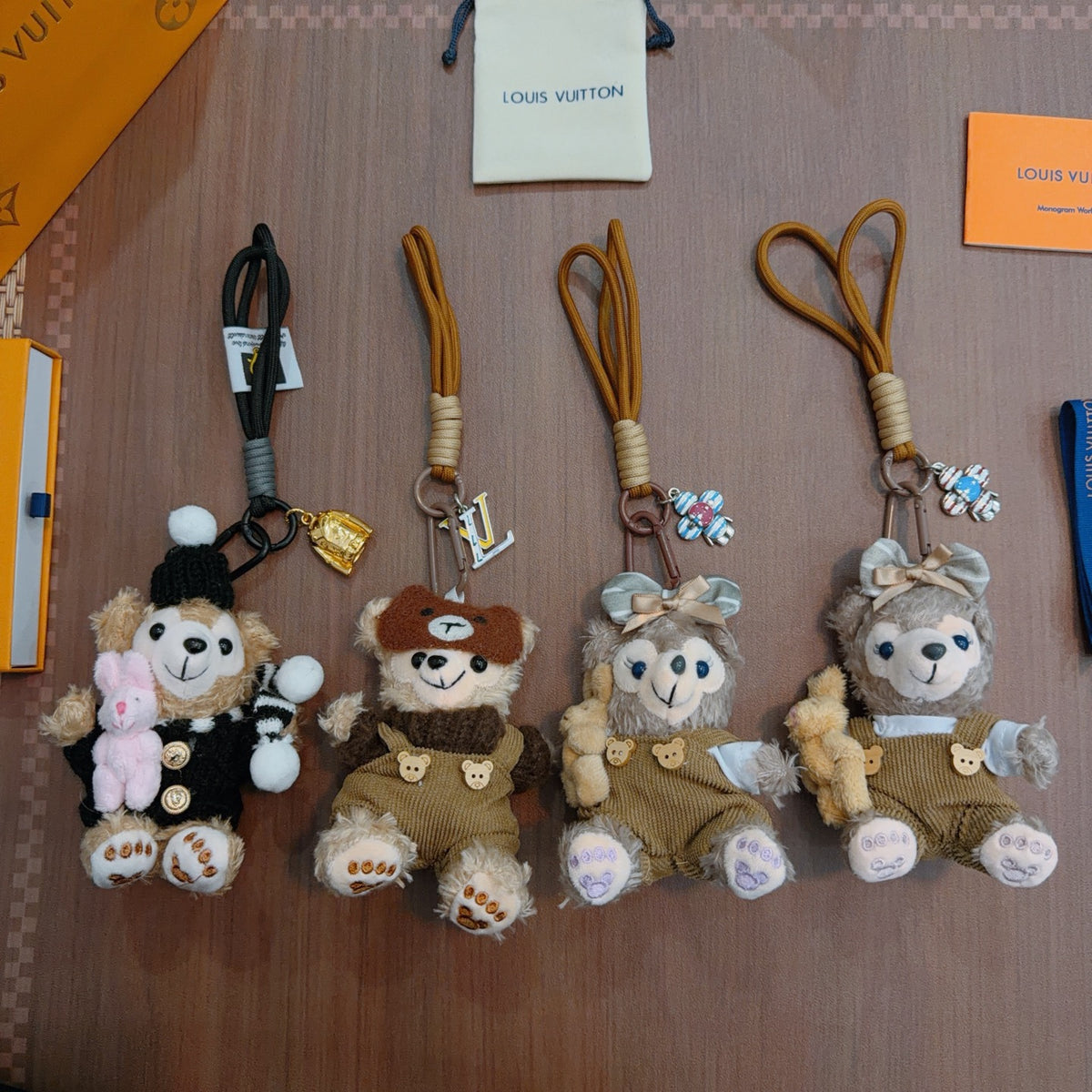 Louis Vuitton Brown Plush Character Keychain with Cap - album image 4