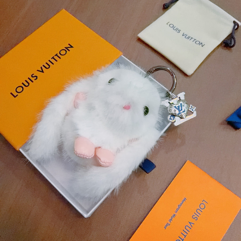 Louis Vuitton Long-Eared Plush Animal Keychain in Pastel Colors - album image 2