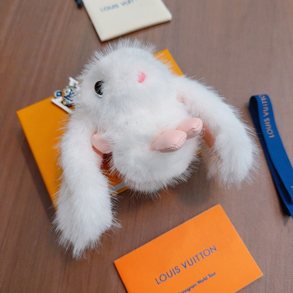 Louis Vuitton Long-Eared Plush Animal Keychain in Pastel Colors - album image 6