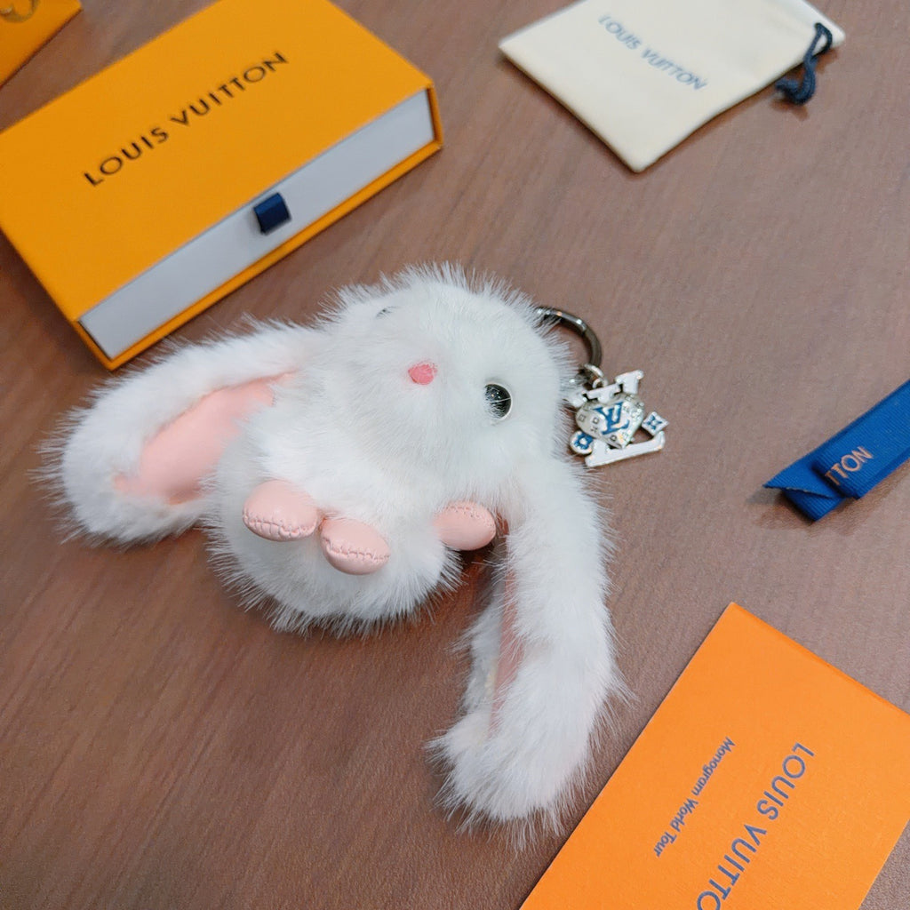 Louis Vuitton Long-Eared Plush Animal Keychain in Pastel Colors - album image 7