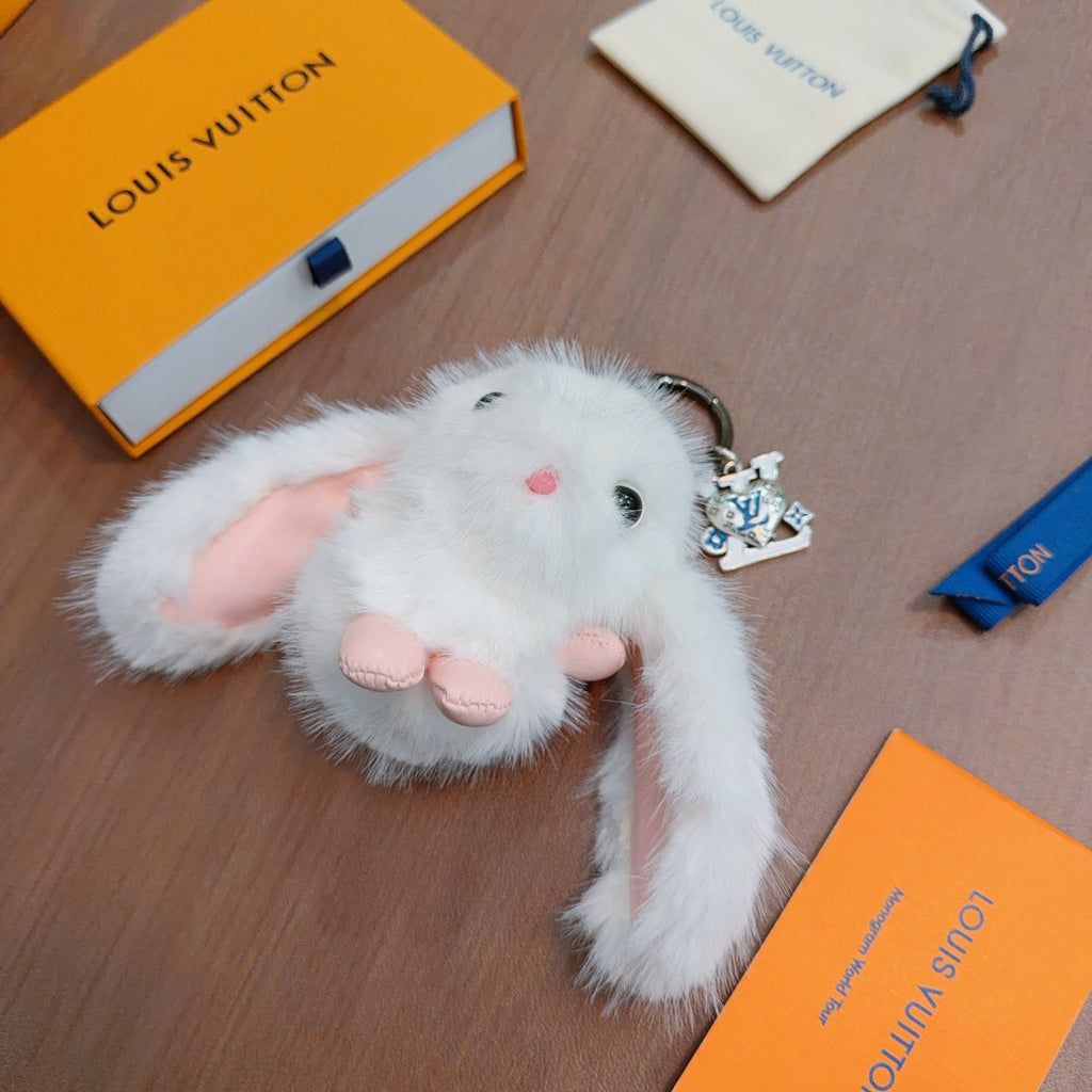 Louis Vuitton Long-Eared Plush Animal Keychain in Pastel Colors - album image 5