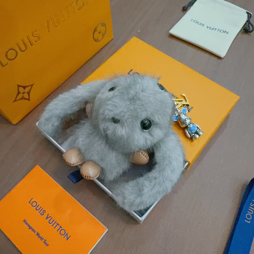 Louis Vuitton Gray Long-Eared Plush Animal Keychain - album image 7