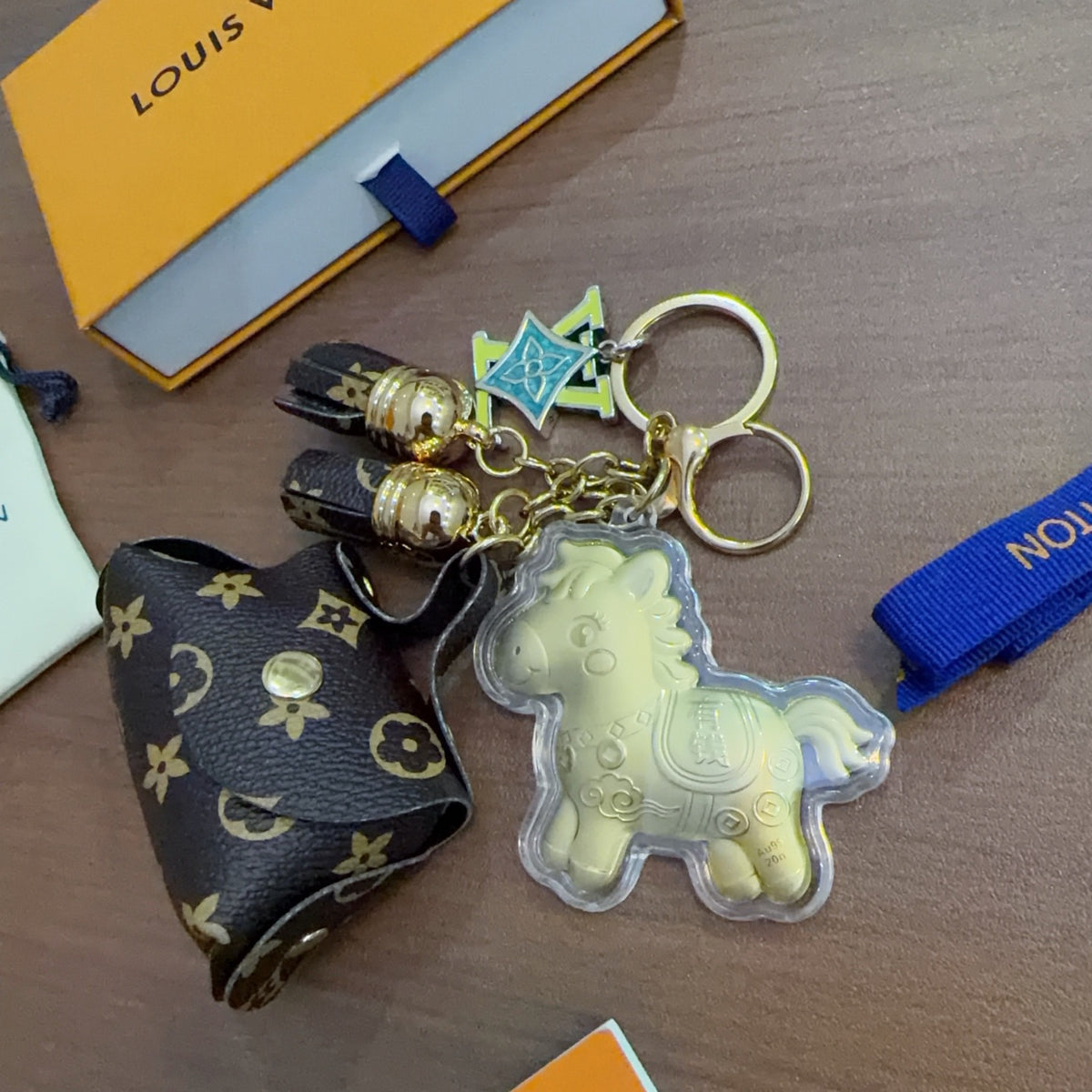 Louis Vuitton Character Keychain with Mini Bag Charm in Multiple Colors - album image 6
