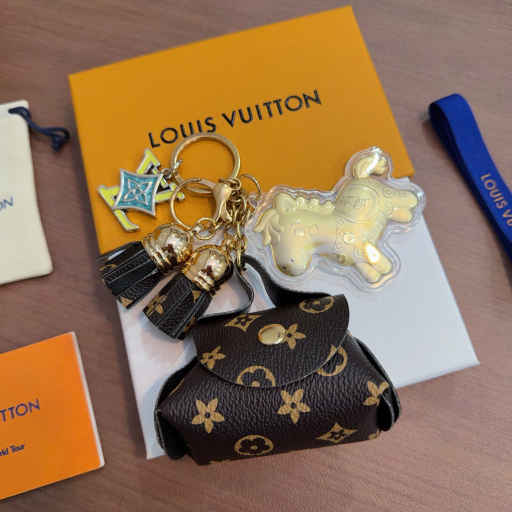 Louis Vuitton Character Keychain with Mini Bag Charm in Multiple Colors - album image 2