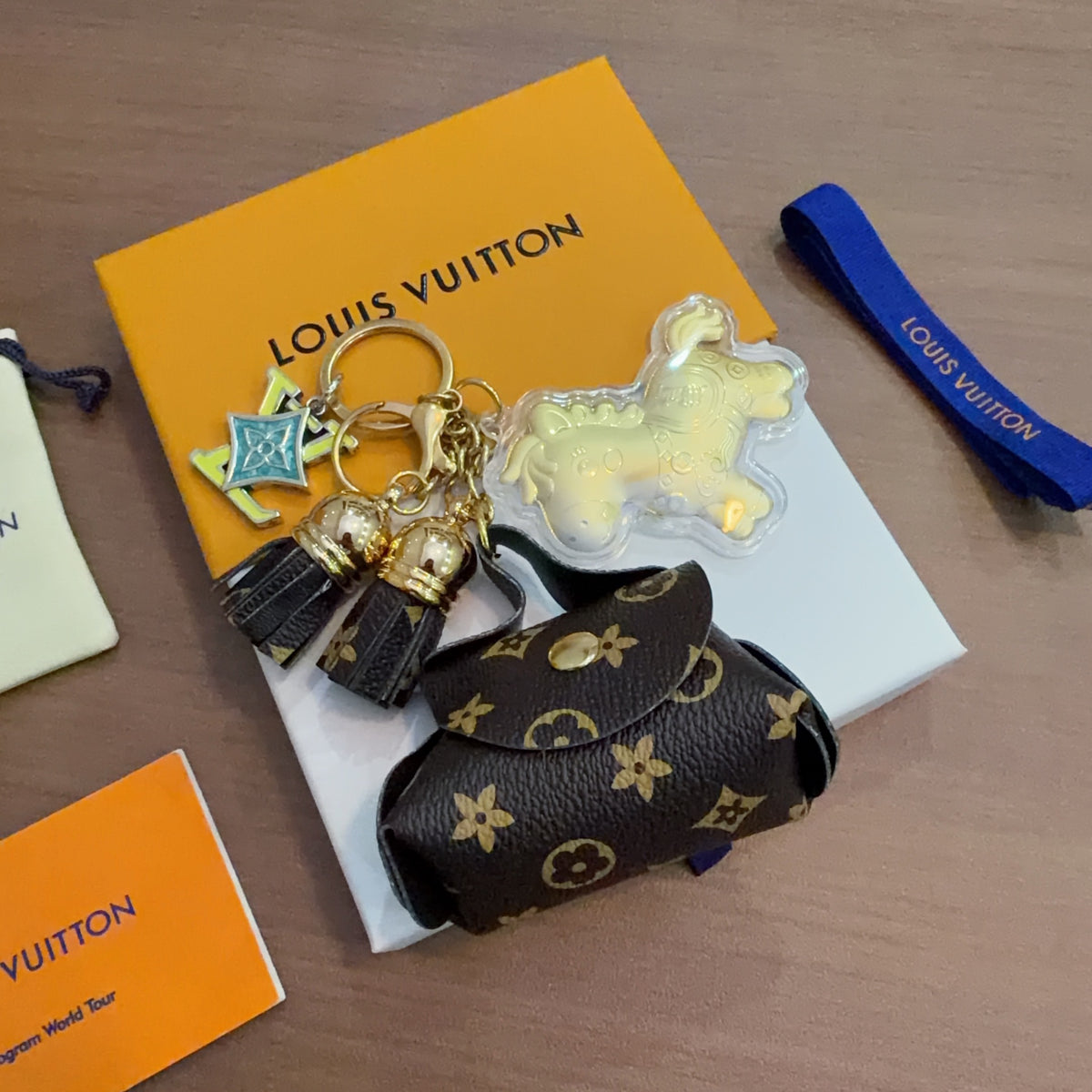 Louis Vuitton Character Keychain with Mini Bag Charm in Multiple Colors - album image 5