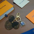 Louis Vuitton Brown Flower and Monogram Disc Keychain - album image 1