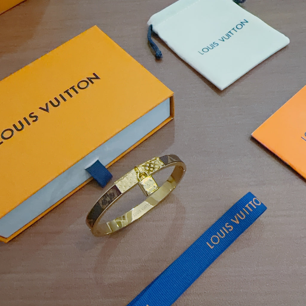 Louis Vuitton Gold-Tone Engraved Open Bangle - album image 2