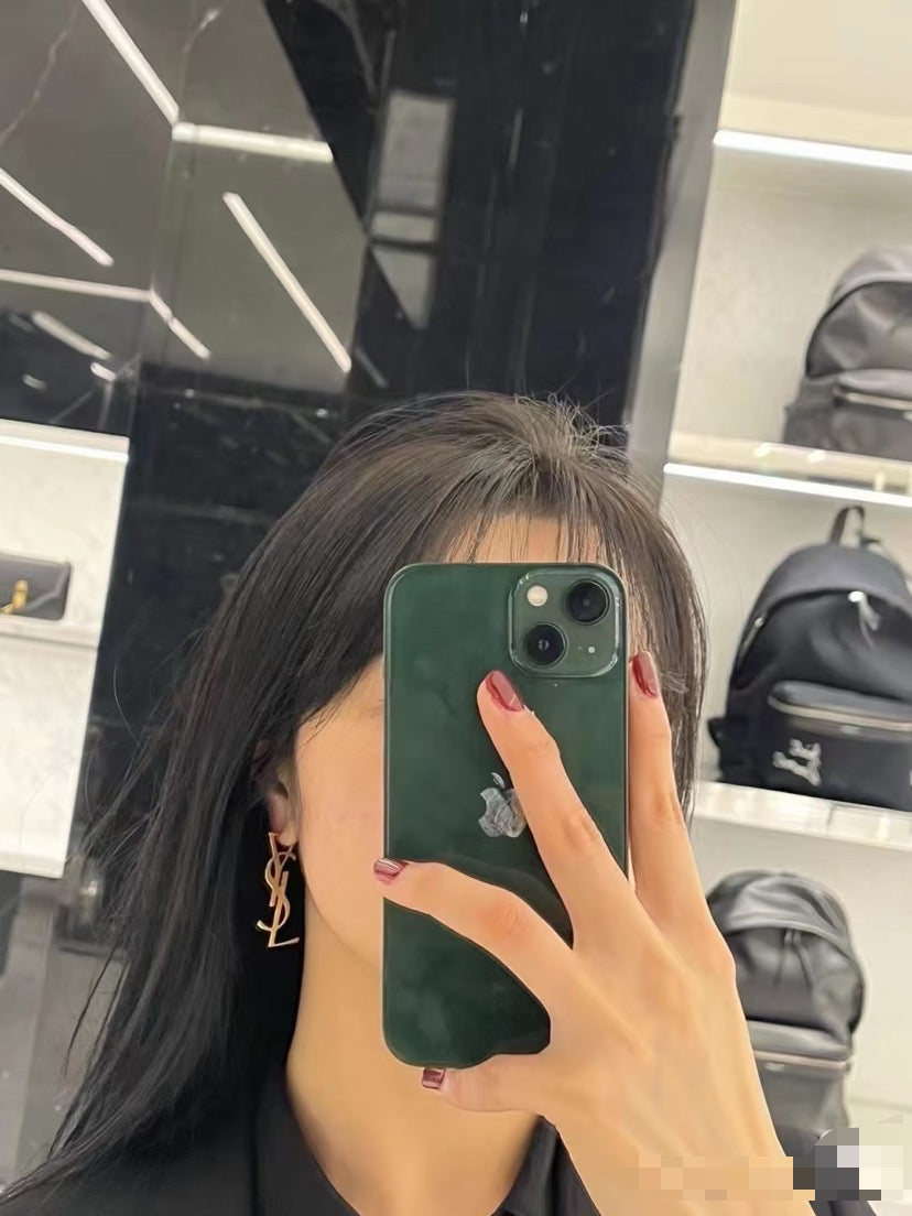 Saint Laurent Gold-Tone Slim Monogram Stud Earrings - album image 6
