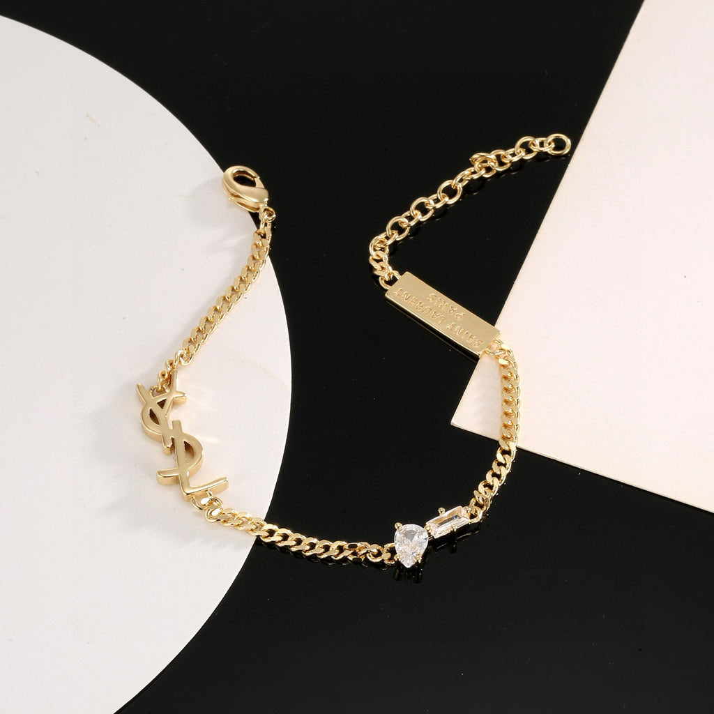 Saint Laurent Monogram Chain Bracelet in Two Metal Tones - album image 6