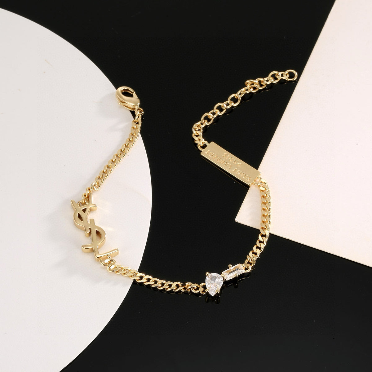 Saint Laurent Monogram Chain Bracelet in Two Metal Tones - album image 6