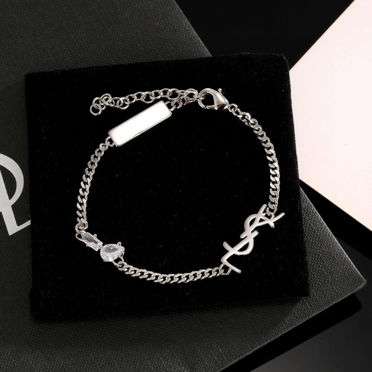 Saint Laurent Monogram Chain Bracelet in Two Metal Tones - album image 5