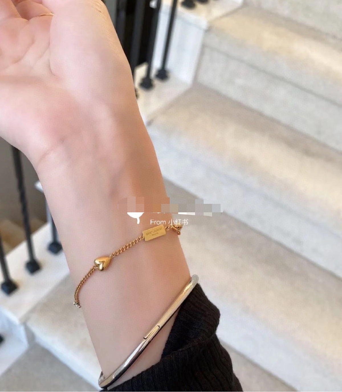 Saint Laurent Monogram Chain Bracelet in Two Metal Tones - album image 4