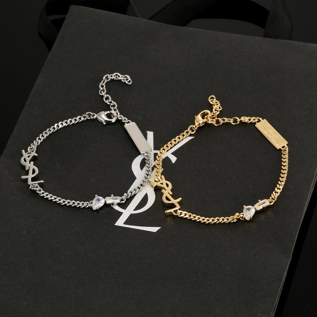 Saint Laurent Monogram Chain Bracelet in Two Metal Tones - album image 1