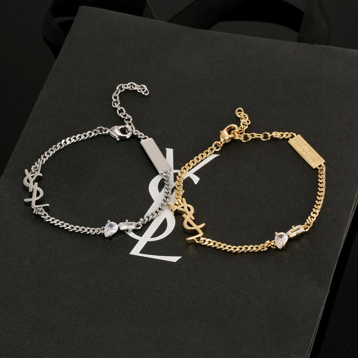Saint Laurent Monogram Chain Bracelet in Two Metal Tones - album image 1