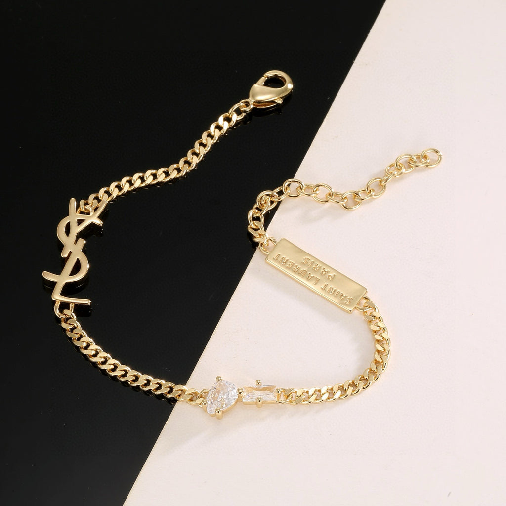 Saint Laurent Monogram Chain Bracelet in Two Metal Tones - album image 7
