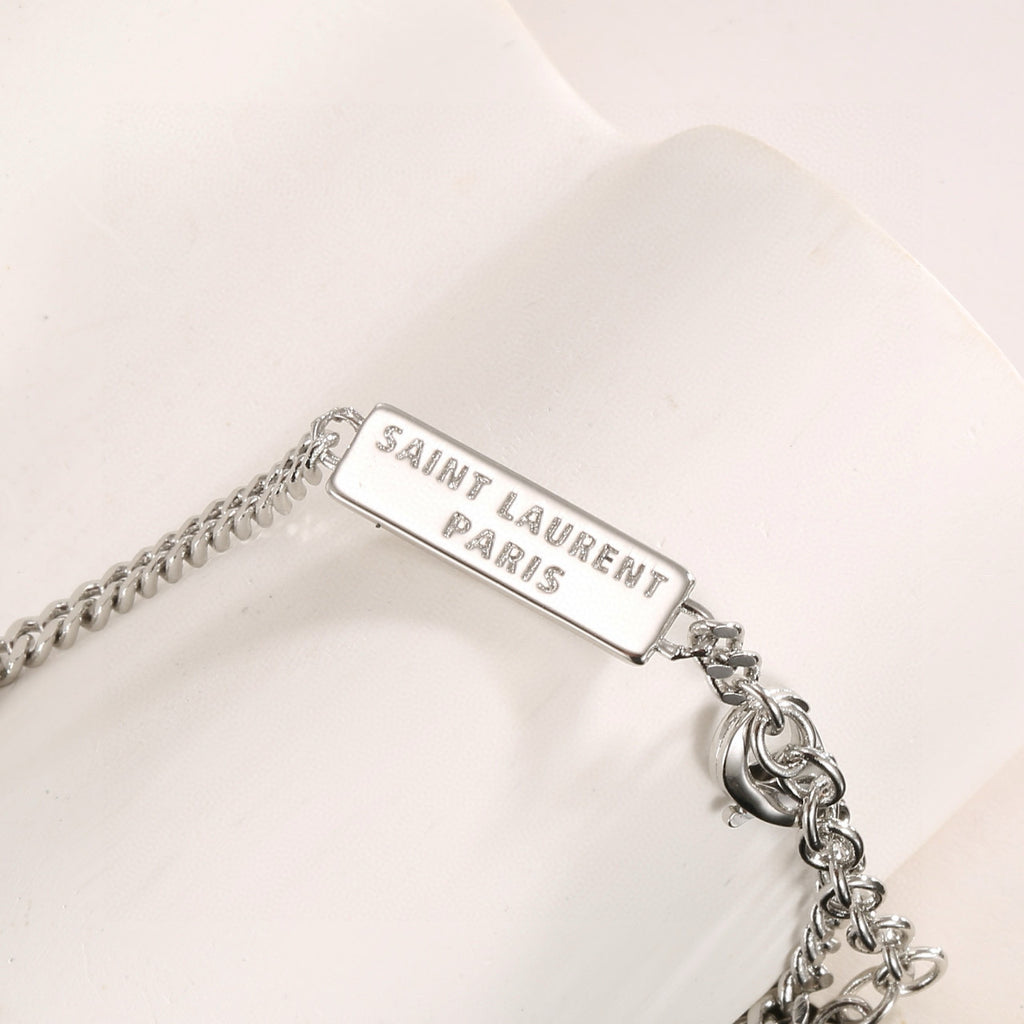 Saint Laurent Monogram Chain Bracelet in Two Metal Tones - album image 8