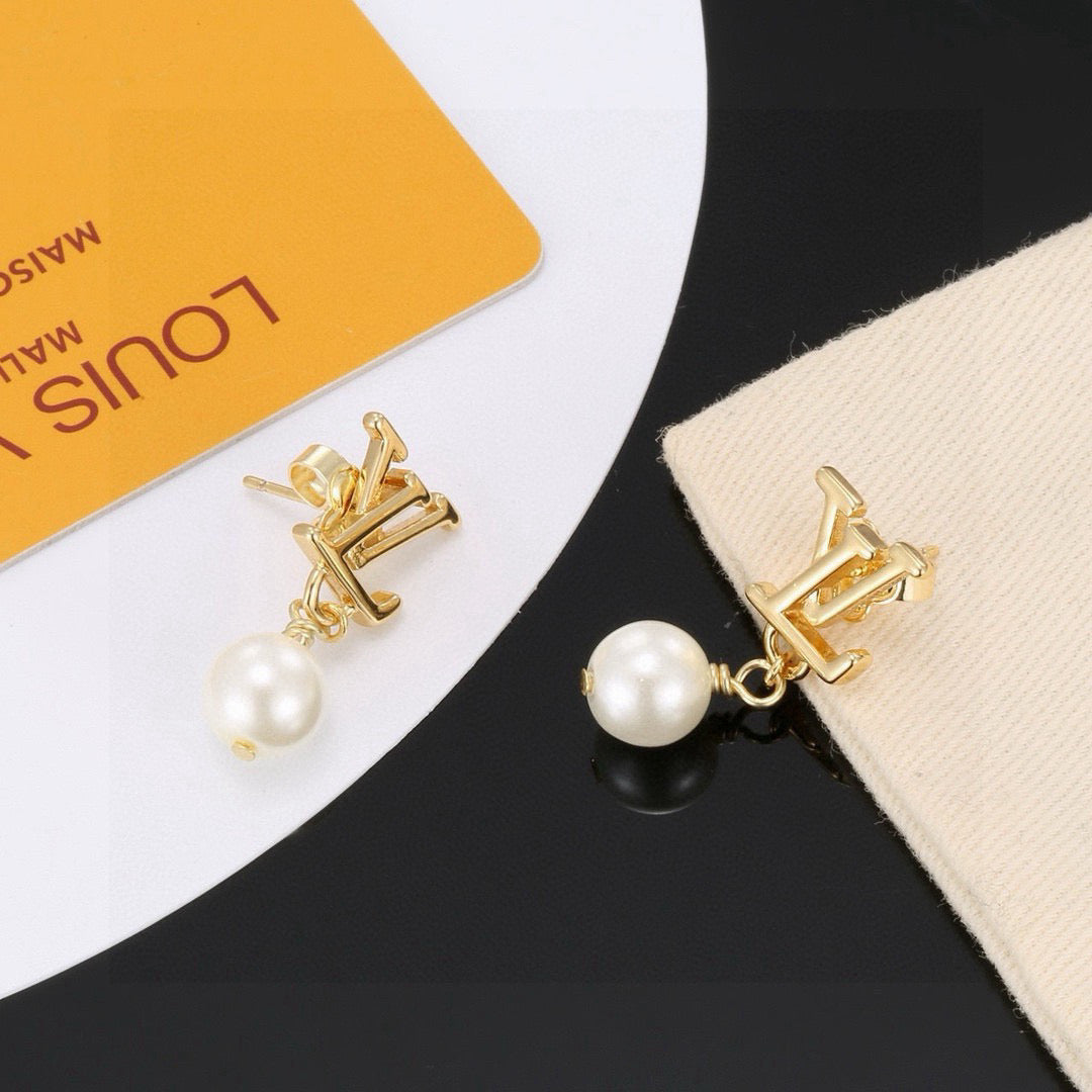 Louis Vuitton LV Letter Stud Earrings - album image 4