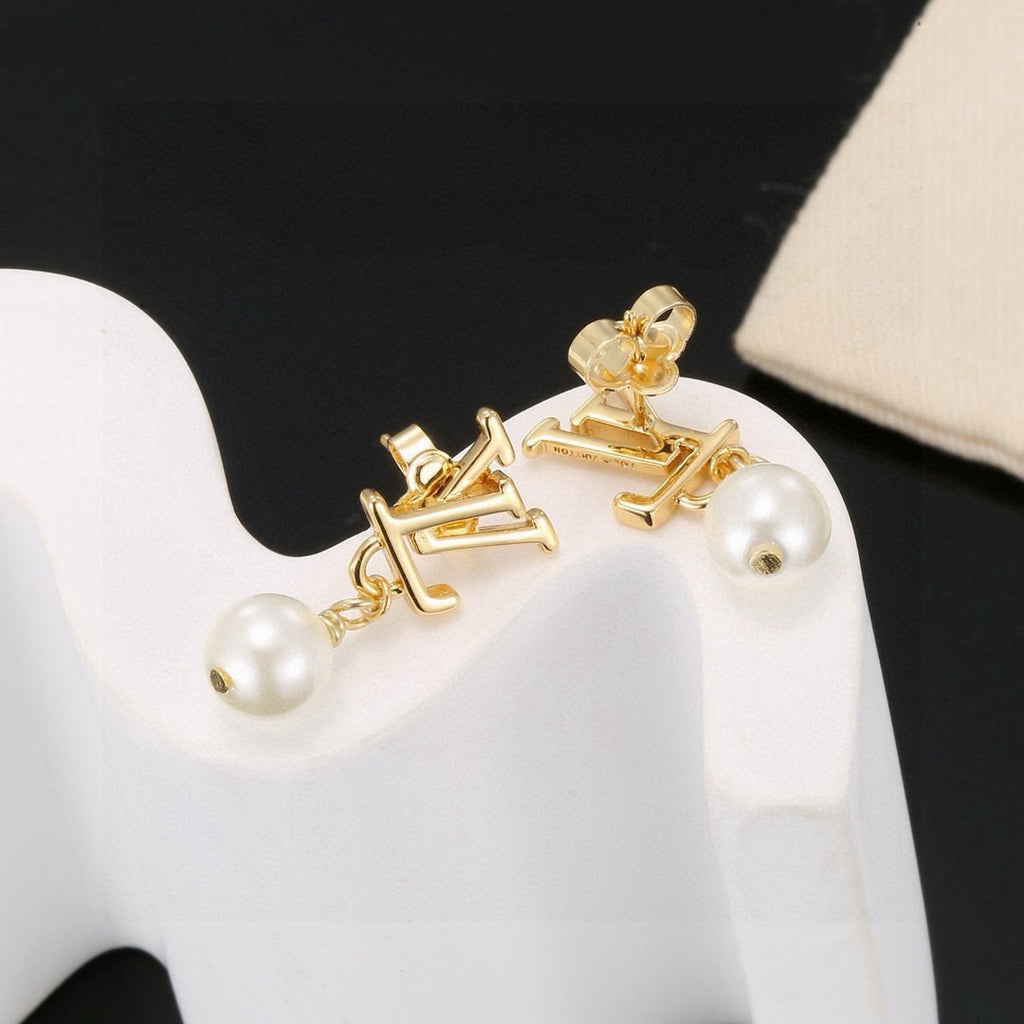 Louis Vuitton LV Letter Stud Earrings - album image 7