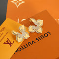 Louis Vuitton Gold-Tone Clover Stud Earrings - album image 1