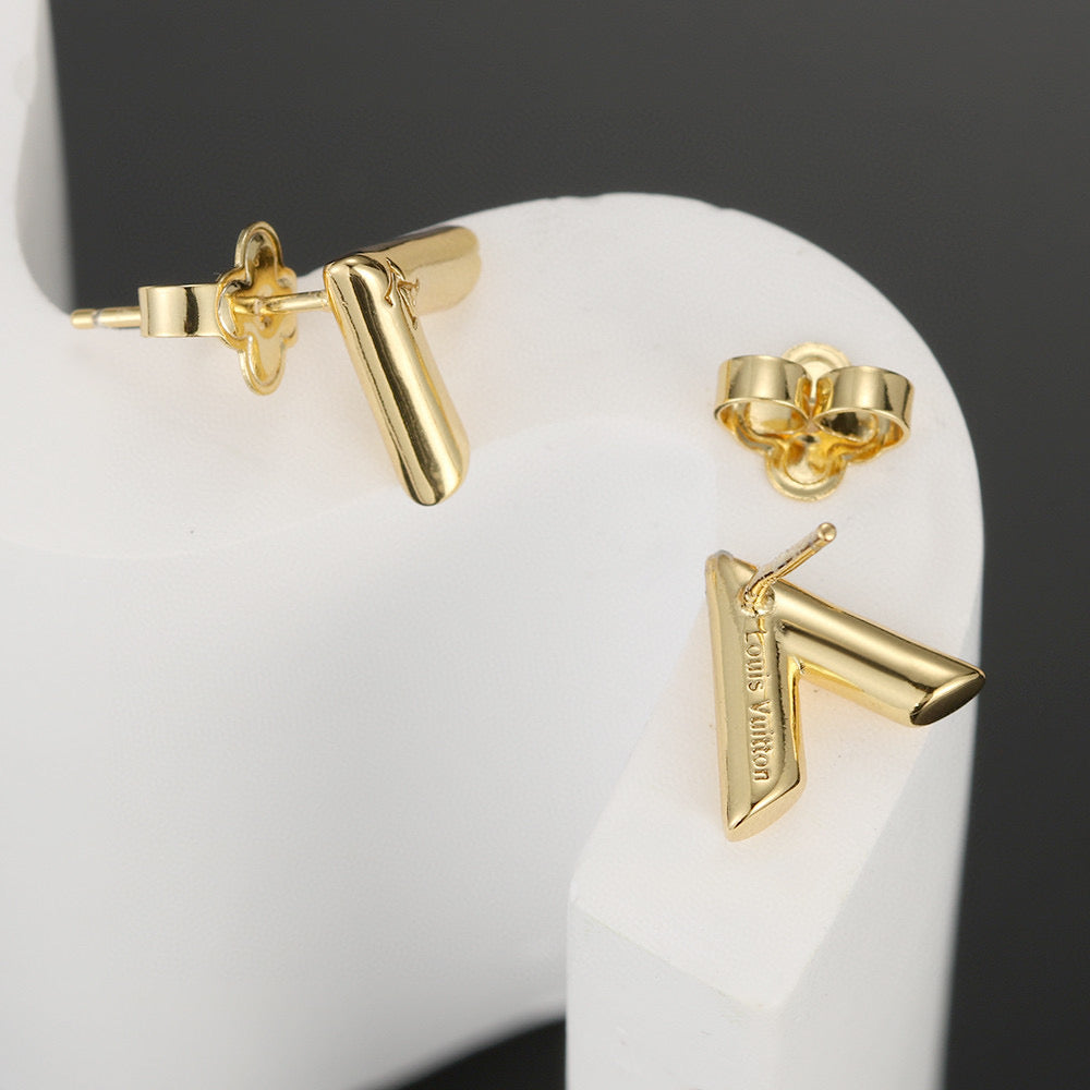 Louis Vuitton LV Letter Stud Earrings - album image 4