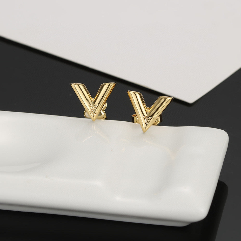 Louis Vuitton LV Letter Stud Earrings - album image 7