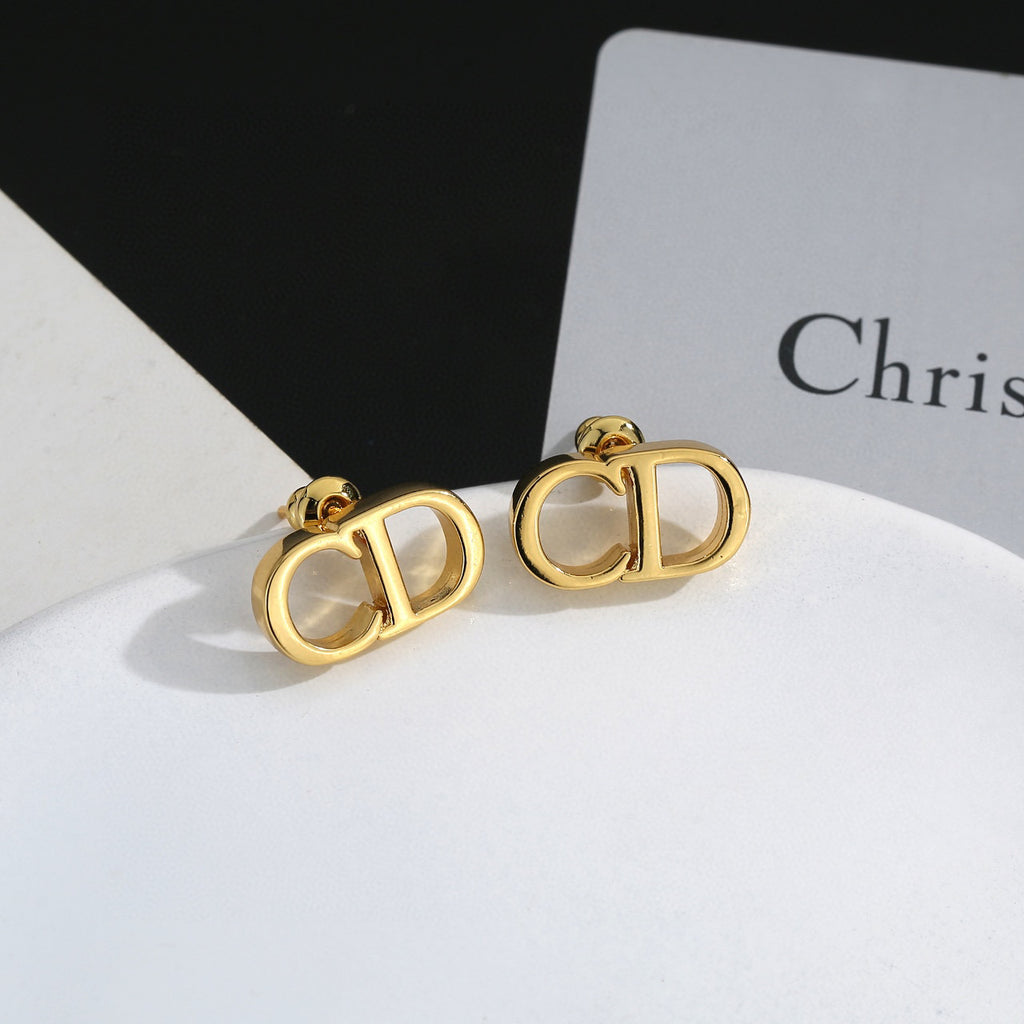 Dior Minimal Gold-Tone CD Stud Earrings - product image 4