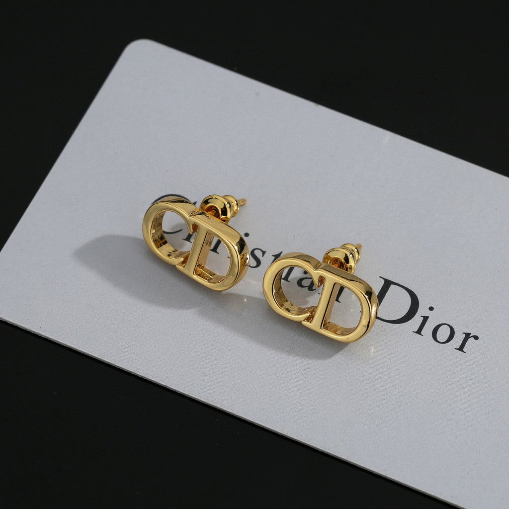 Dior Minimal Gold-Tone CD Stud Earrings - product image 3