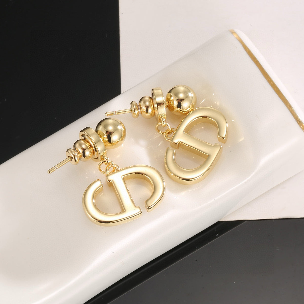 Dior Star-Topped CD Earrings - product image 2