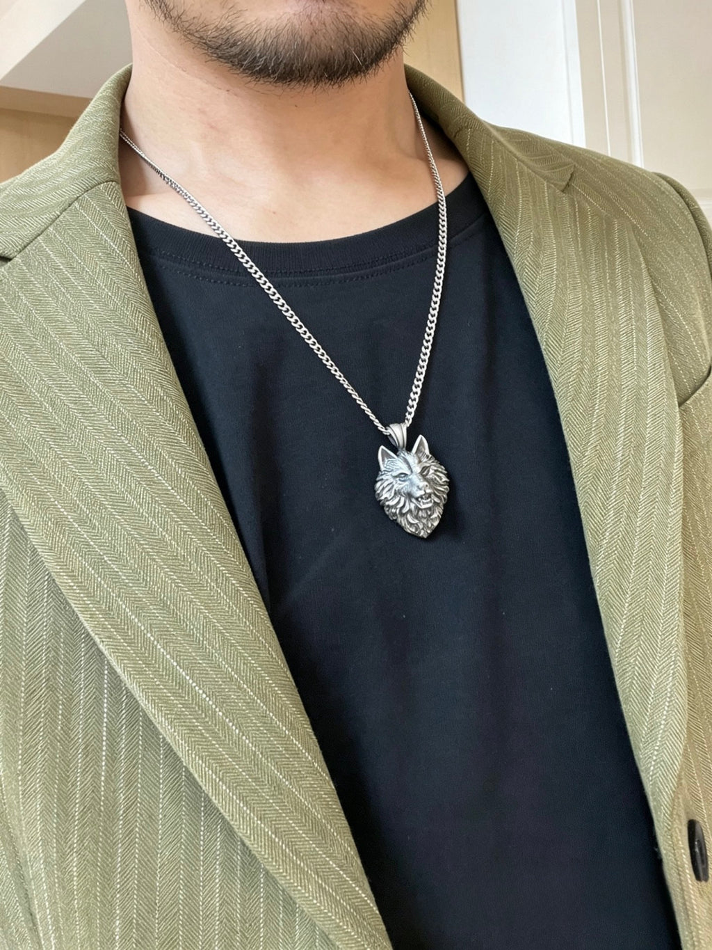 Gucci Anger Forest Interlocking G Antiqued Chain Necklace - album image 3