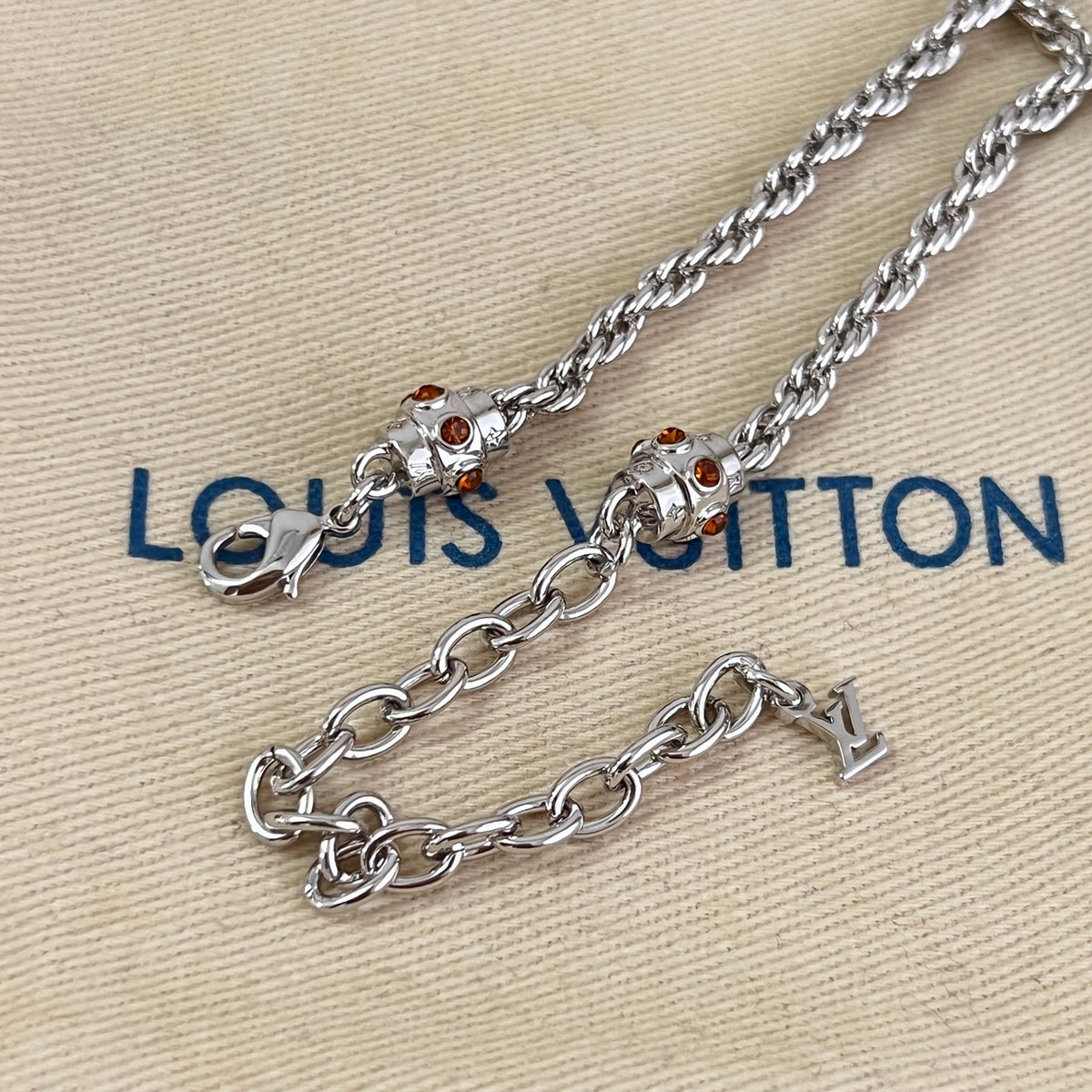 Louis Vuitton Silver-Tone Flower Pendant Necklace - album image 9