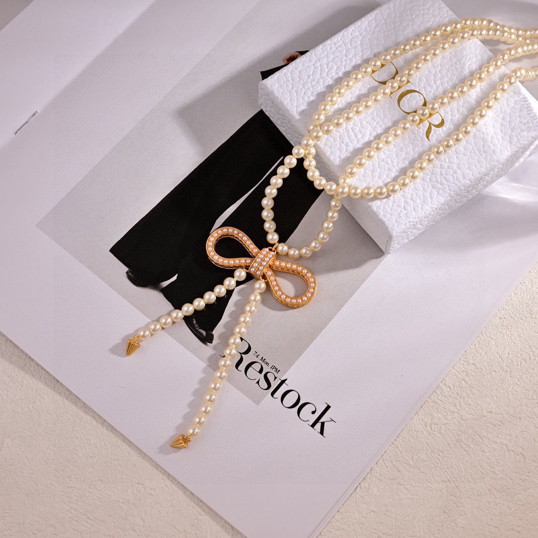 Dior Bow Pearl-Look Layered Jewelry - product image 6
