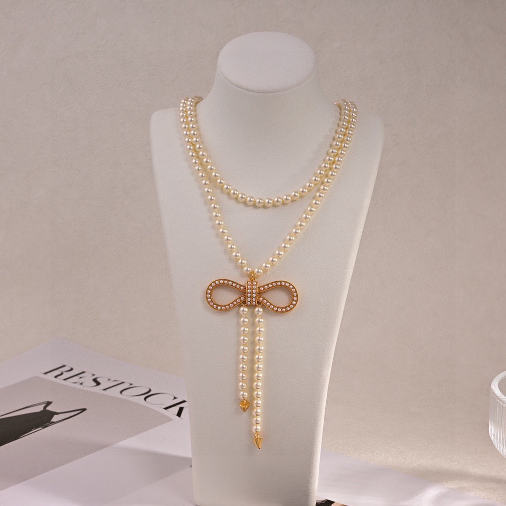 Dior Bow Pearl-Look Layered Jewelry - product image 7