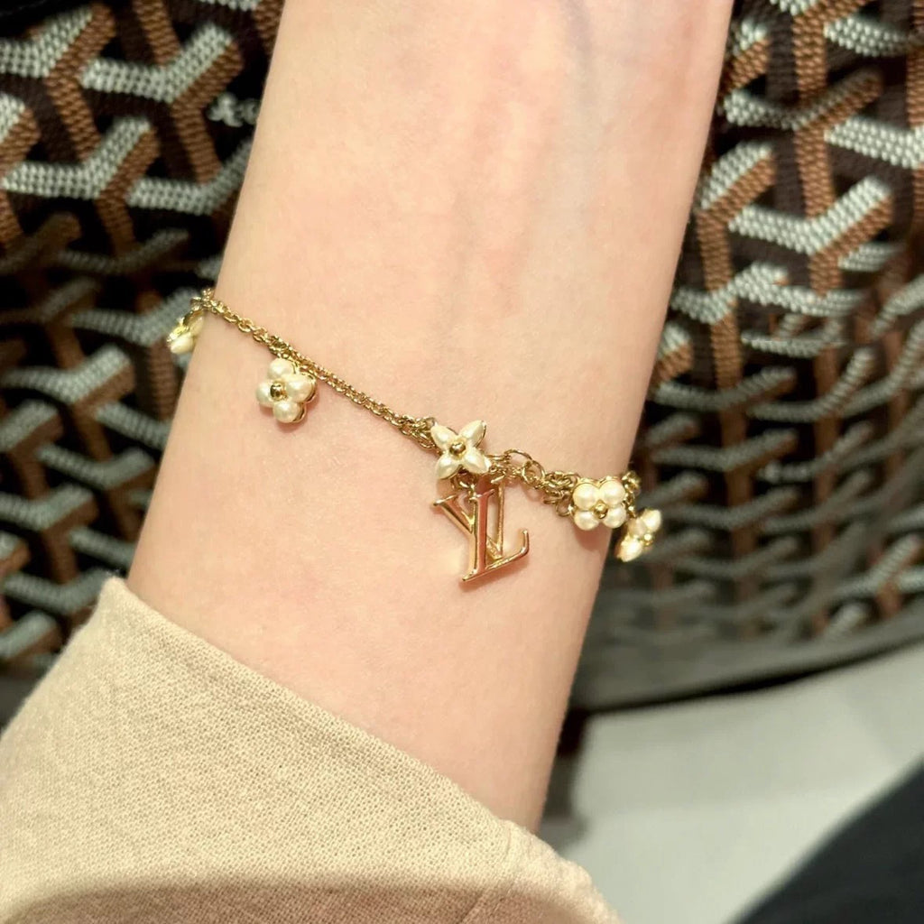Louis Vuitton Gold-Tone Flower Charm Bracelet - album image 3