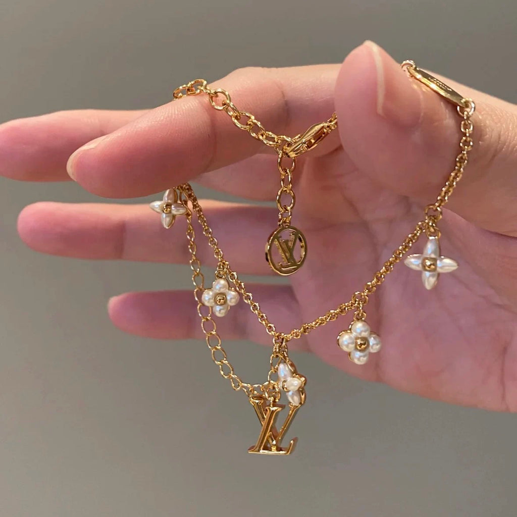 Louis Vuitton Gold-Tone Flower Charm Bracelet - album image 5