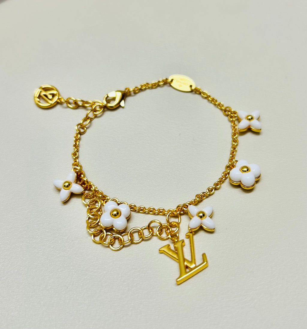 Louis Vuitton Gold-Tone Flower Charm Bracelet - album image 6