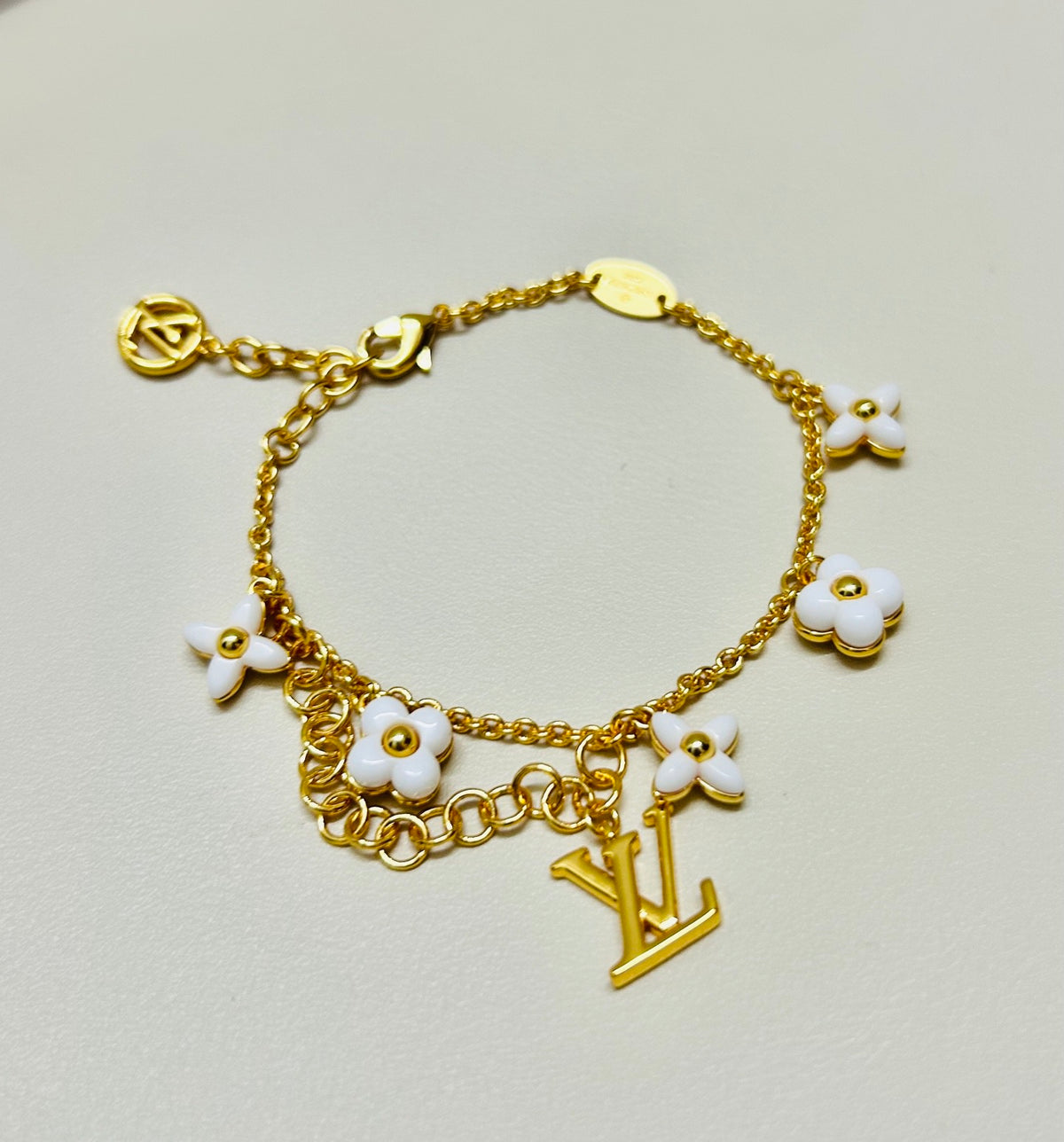 Louis Vuitton Gold-Tone Flower Charm Bracelet - album image 6