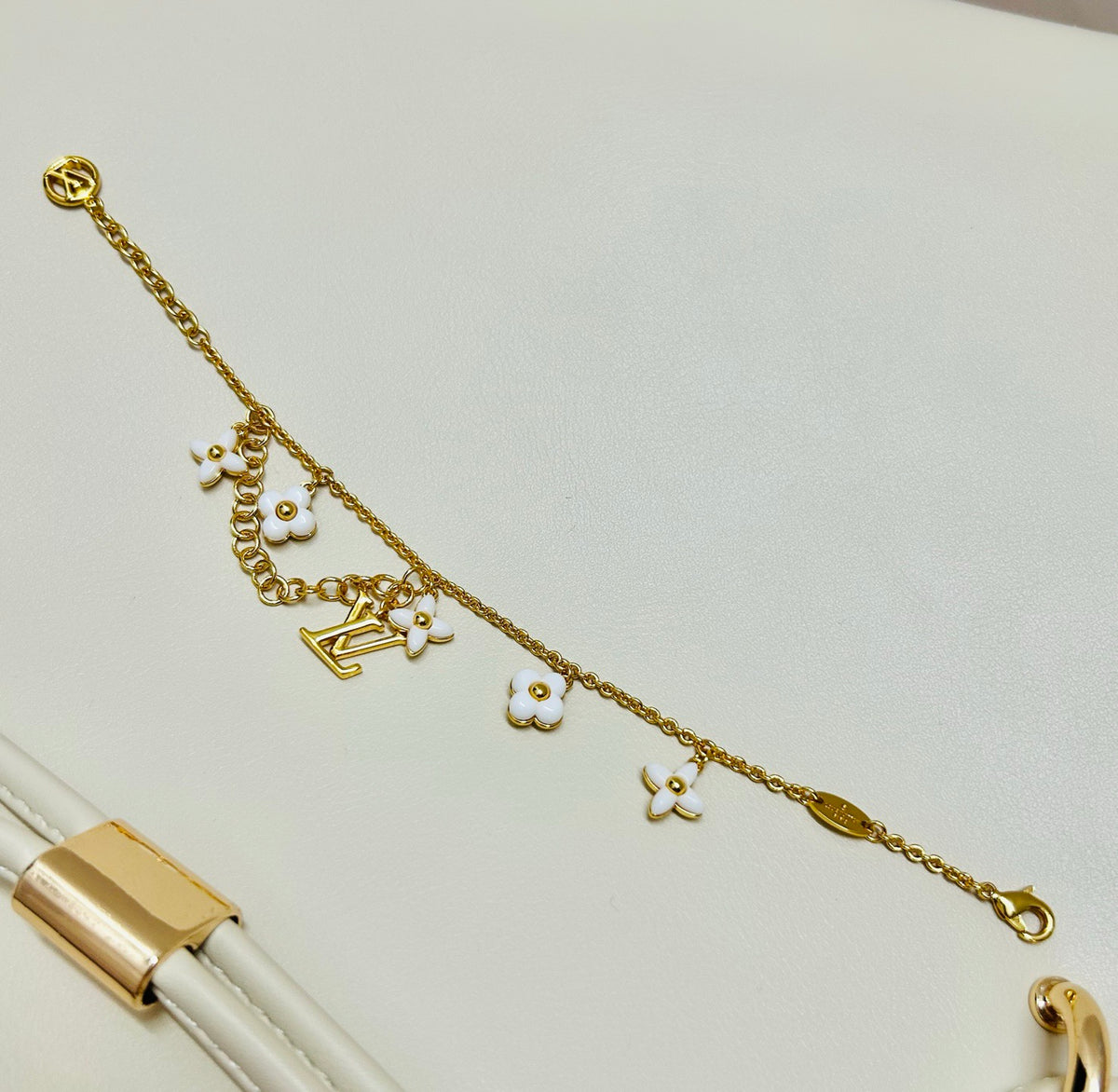 Louis Vuitton Gold-Tone Flower Charm Bracelet - album image 7