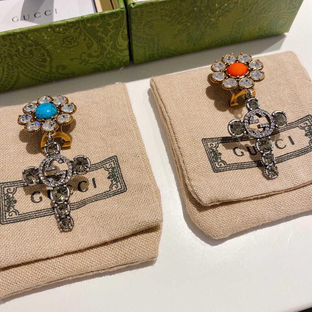 Gucci Sunflower Crystal Accent Earrings - album image 4