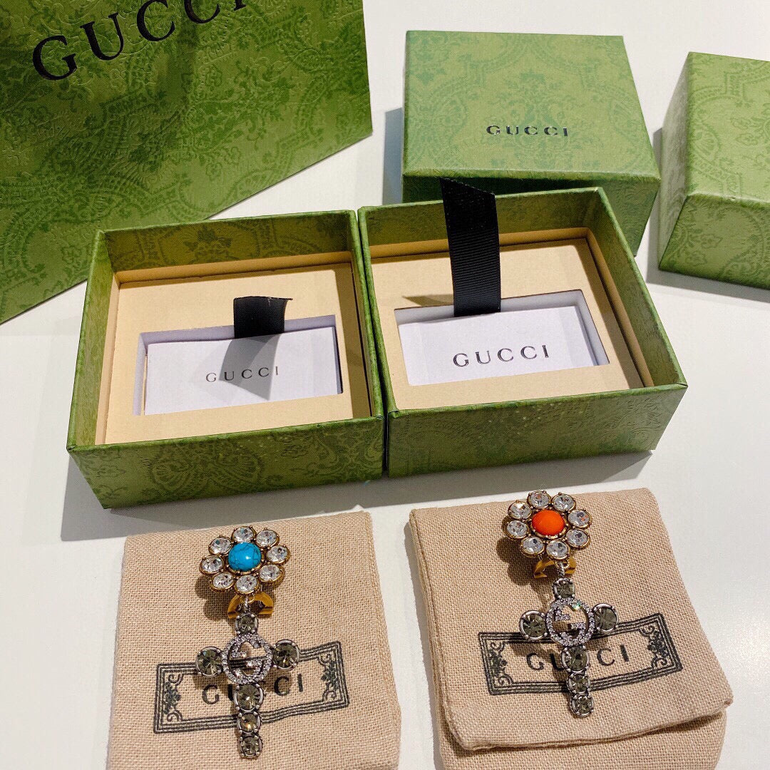 Gucci Sunflower Crystal Accent Earrings - album image 5