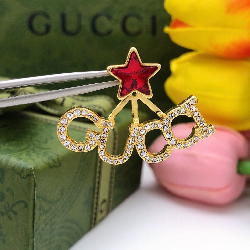 Gucci Red Star Crystal Accent Earrings - album image 3