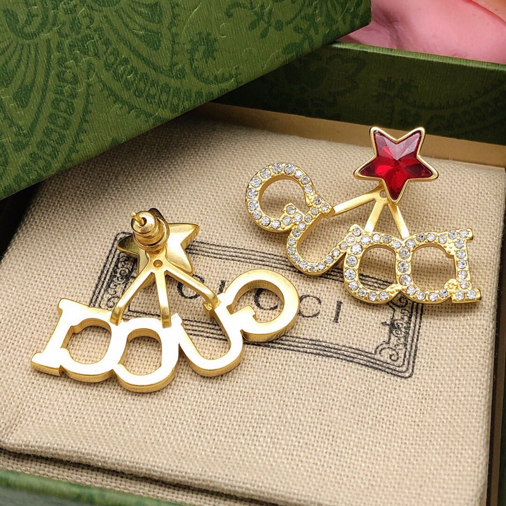 Gucci Red Star Crystal Accent Earrings - album image 4