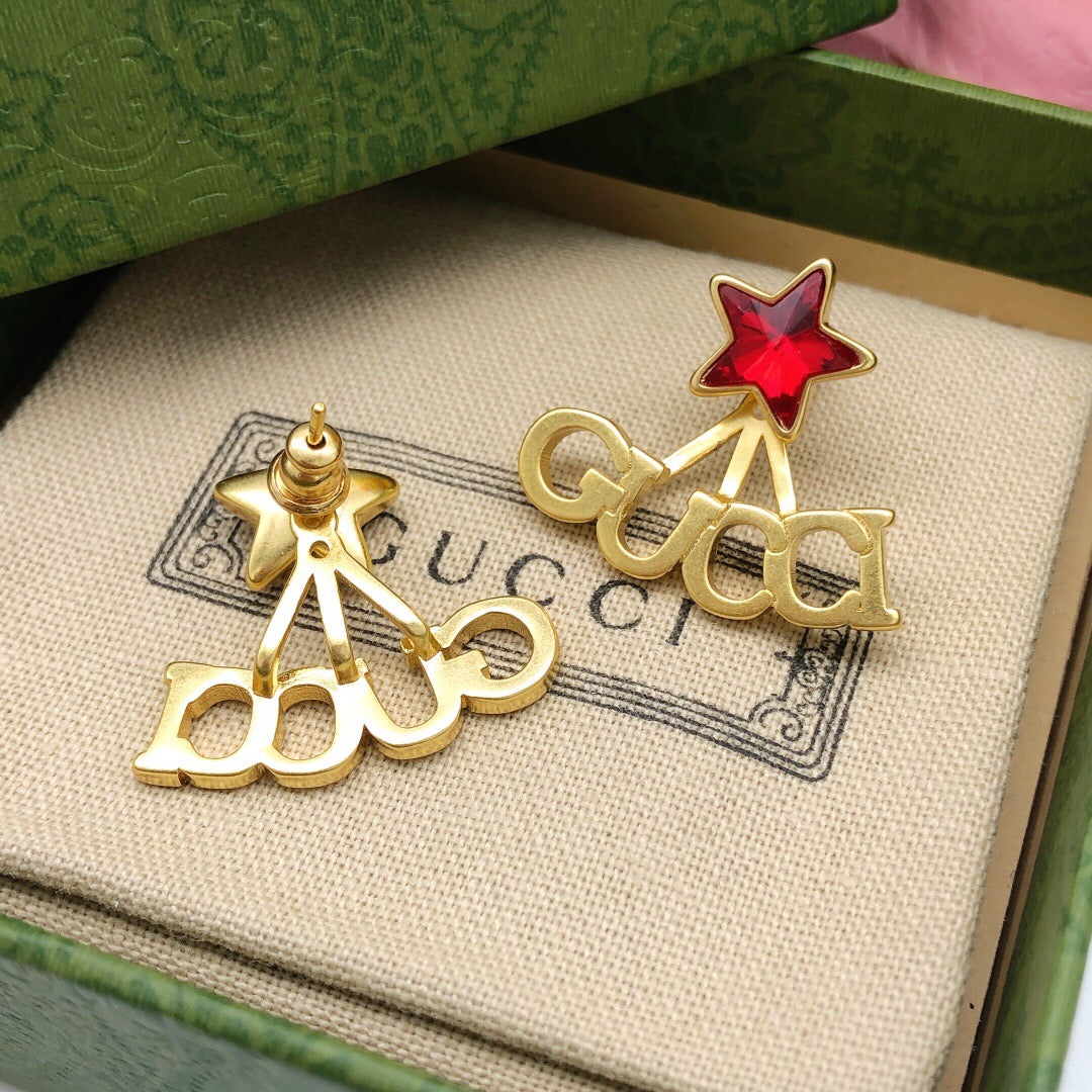 Gucci Red Star Crystal Accent Earrings - album image 5