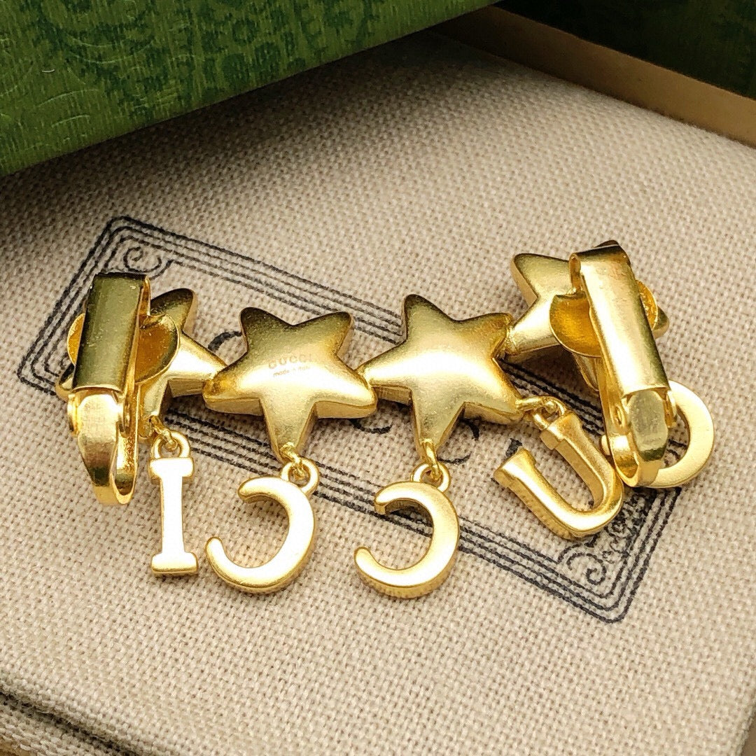 Gucci Red Star Crystal Accent Earrings - album image 6