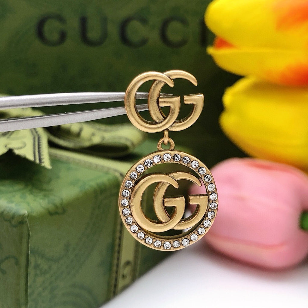 Gucci Circular Crystal Accent Earrings - album image 5